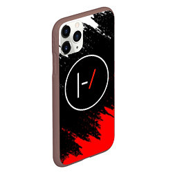 Чехол iPhone 11 Pro матовый 21 Pilots: Black & Red, цвет: 3D-коричневый — фото 2