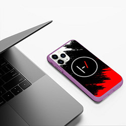 Чехол iPhone 11 Pro матовый 21 Pilots: Black & Red, цвет: 3D-фиолетовый — фото 2