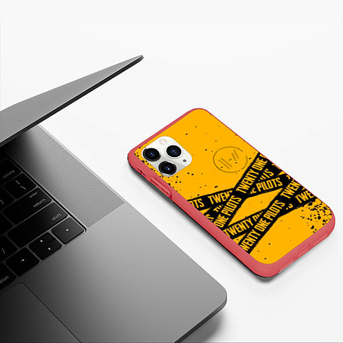 Чехол iPhone 11 Pro матовый 21 Pilots: Yellow Levitate / 3D-Красный – фото 3