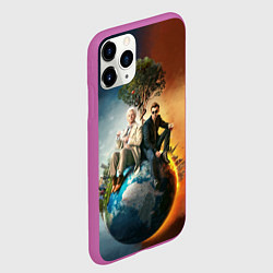 Чехол iPhone 11 Pro матовый Good Omens, цвет: 3D-фиолетовый — фото 2