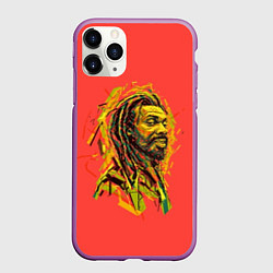 Чехол iPhone 11 Pro матовый Rasta Art, цвет: 3D-фиолетовый