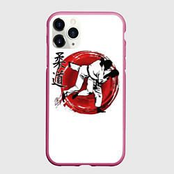 Чехол iPhone 11 Pro матовый Judo: Japan, цвет: 3D-малиновый