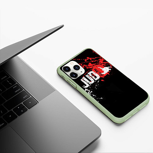 Чехол iPhone 11 Pro матовый Judo Blood / 3D-Салатовый – фото 3