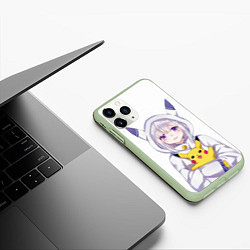 Чехол iPhone 11 Pro матовый My Pika, цвет: 3D-салатовый — фото 2