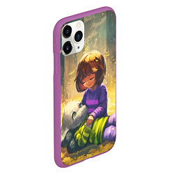 Чехол iPhone 11 Pro матовый Фриск и Азриэль, цвет: 3D-фиолетовый — фото 2