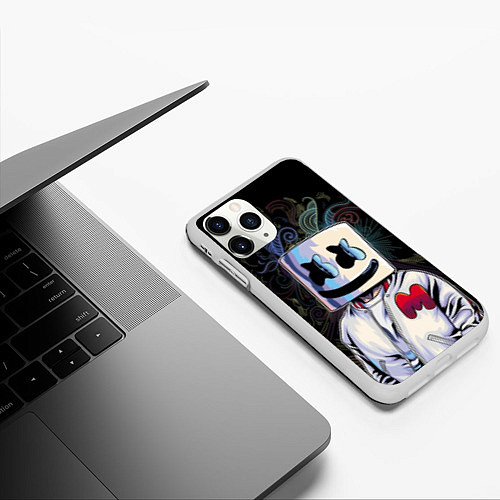 Чехол iPhone 11 Pro матовый Marshmello XXX / 3D-Белый – фото 3