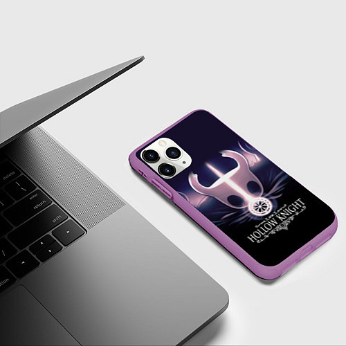 Чехол iPhone 11 Pro матовый Hollow Knight / 3D-Фиолетовый – фото 3