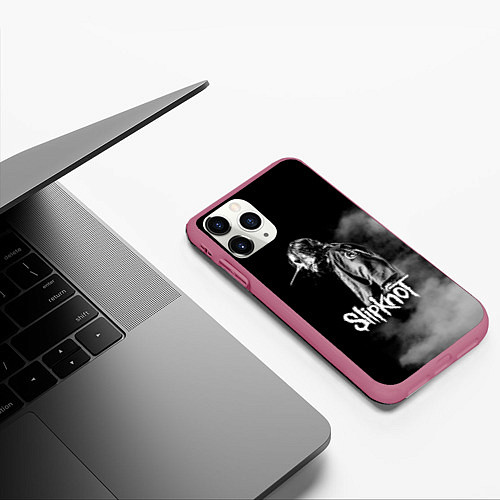 Чехол iPhone 11 Pro матовый Slipknot: Shadow Smoke / 3D-Малиновый – фото 3