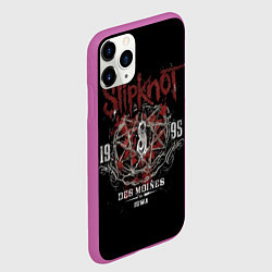 Чехол iPhone 11 Pro матовый Slipknot 1995, цвет: 3D-фиолетовый — фото 2