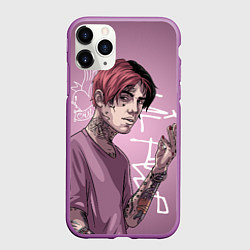Чехол iPhone 11 Pro матовый Lil Peep, цвет: 3D-фиолетовый
