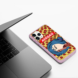 Чехол iPhone 11 Pro матовый AHEGAO PIZZA, цвет: 3D-розовый — фото 2