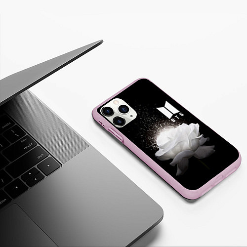 Чехол iPhone 11 Pro матовый BTS Flower / 3D-Розовый – фото 3