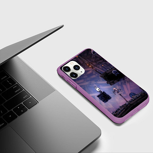 Чехол iPhone 11 Pro матовый HOLLOW KNIGHT / 3D-Фиолетовый – фото 3