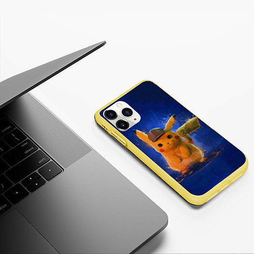 Чехол iPhone 11 Pro матовый Pika Pika / 3D-Желтый – фото 3