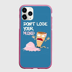 Чехол iPhone 11 Pro матовый Не сходи с ума!, цвет: 3D-малиновый
