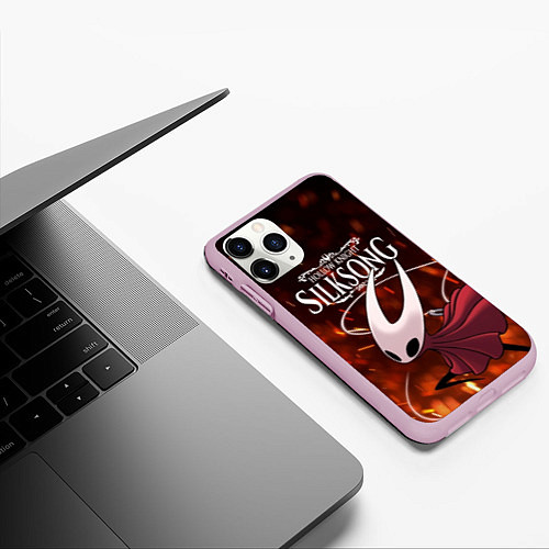 Чехол iPhone 11 Pro матовый Hollow Knight: Silksong / 3D-Розовый – фото 3