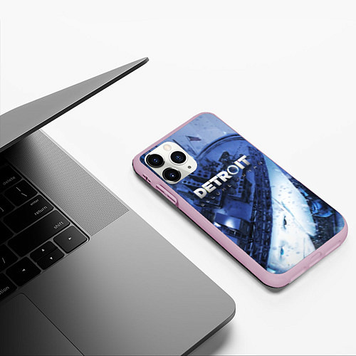 Чехол iPhone 11 Pro матовый Detroit: Become Human / 3D-Розовый – фото 3