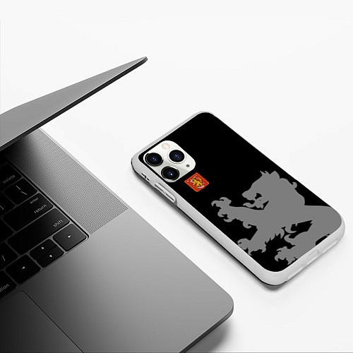 Чехол iPhone 11 Pro матовый Сборная Финляндии / 3D-Белый – фото 3