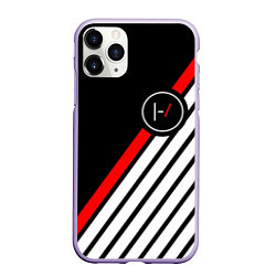 Чехол iPhone 11 Pro матовый 21 Pilots: Black Logo, цвет: 3D-светло-сиреневый