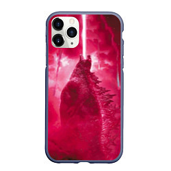 Чехол iPhone 11 Pro матовый Red Godzilla, цвет: 3D-серый