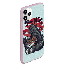 Чехол iPhone 11 Pro матовый Blue Godzilla, цвет: 3D-розовый — фото 2