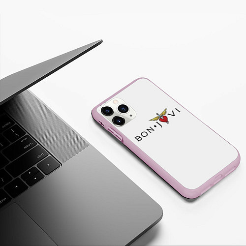 Чехол iPhone 11 Pro матовый Bon Jovi / 3D-Розовый – фото 3