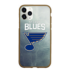 Чехол iPhone 11 Pro матовый St Louis Blues, цвет: 3D-коричневый
