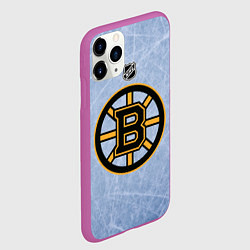 Чехол iPhone 11 Pro матовый Boston Bruins: Hot Ice, цвет: 3D-фиолетовый — фото 2