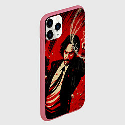 Чехол iPhone 11 Pro матовый Джон Уик, цвет: 3D-малиновый — фото 2