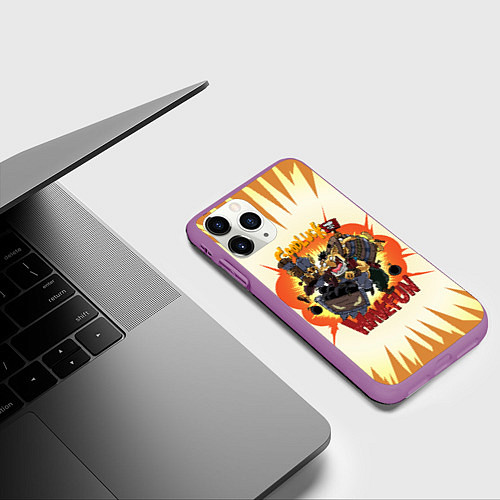 Чехол iPhone 11 Pro матовый Techies габен - Have Fun! / 3D-Фиолетовый – фото 3