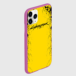 Чехол iPhone 11 Pro матовый Cyberpunk 2077 Samurai logo, цвет: 3D-фиолетовый — фото 2