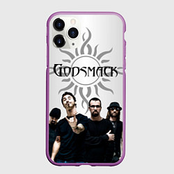 Чехол iPhone 11 Pro матовый Godsmack, цвет: 3D-фиолетовый