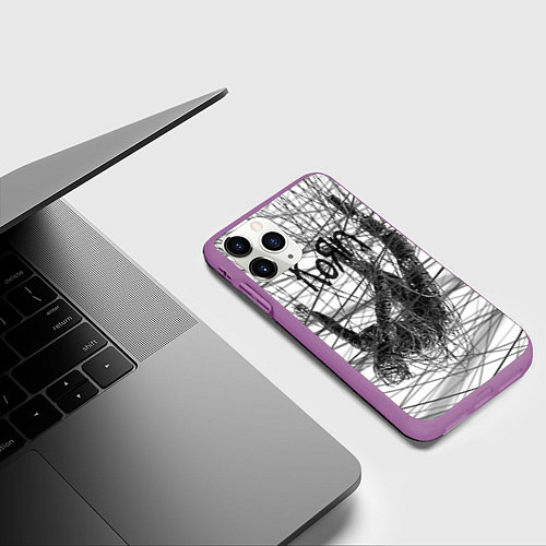 Чехол iPhone 11 Pro матовый Korn: The Nothing / 3D-Фиолетовый – фото 3