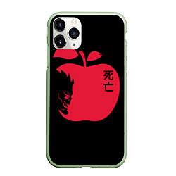 Чехол iPhone 11 Pro матовый Яблоко Рюка, цвет: 3D-салатовый