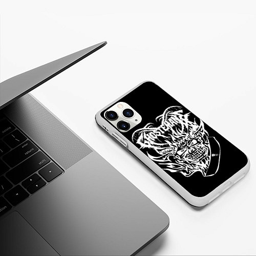 Чехол iPhone 11 Pro матовый Ghostemane / 3D-Белый – фото 3