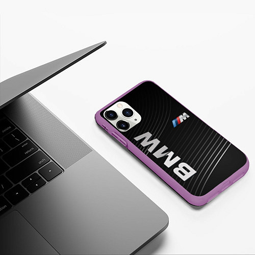 Чехол iPhone 11 Pro матовый BMW / 3D-Фиолетовый – фото 3