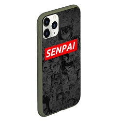 Чехол iPhone 11 Pro матовый SENPAI, цвет: 3D-темно-зеленый — фото 2