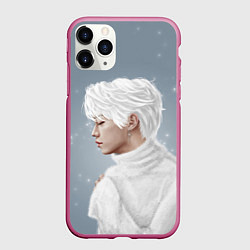 Чехол iPhone 11 Pro матовый Stray Kids, цвет: 3D-малиновый