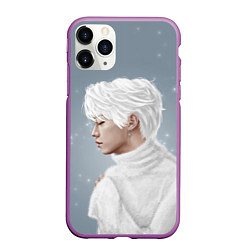 Чехол iPhone 11 Pro матовый Stray Kids, цвет: 3D-фиолетовый