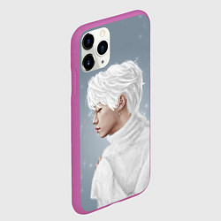 Чехол iPhone 11 Pro матовый Stray Kids, цвет: 3D-фиолетовый — фото 2