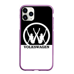 Чехол iPhone 11 Pro матовый Volkswagen girls, цвет: 3D-фиолетовый