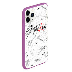 Чехол iPhone 11 Pro матовый STRAY KIDS АВТОГРАФЫ, цвет: 3D-фиолетовый — фото 2