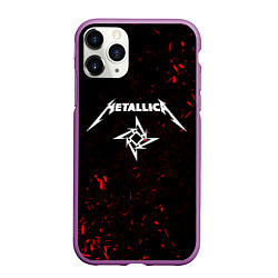 Чехол iPhone 11 Pro матовый METALLICA, цвет: 3D-фиолетовый