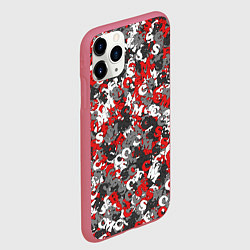 Чехол iPhone 11 Pro матовый Камуфляж с буквами F C S M, цвет: 3D-малиновый — фото 2