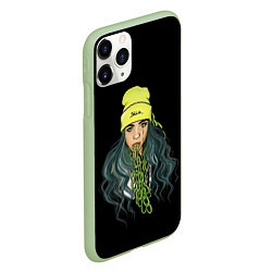 Чехол iPhone 11 Pro матовый BILLIE EILISH, цвет: 3D-салатовый — фото 2