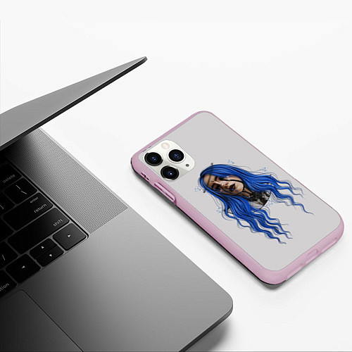 Чехол iPhone 11 Pro матовый BILLIE EILISH / 3D-Розовый – фото 3