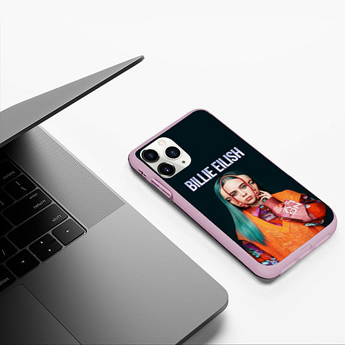 Чехол iPhone 11 Pro матовый BILLIE EILISH / 3D-Розовый – фото 3