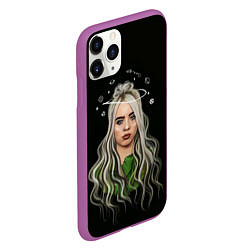 Чехол iPhone 11 Pro матовый BILLIE EILISH, цвет: 3D-фиолетовый — фото 2