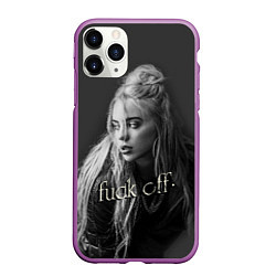 Чехол iPhone 11 Pro матовый Billie Eilish fak off, цвет: 3D-фиолетовый