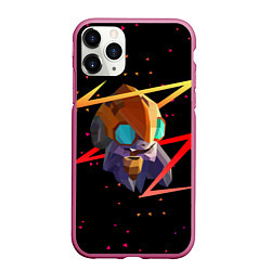 Чехол iPhone 11 Pro матовый Dota 2 Tinker, цвет: 3D-малиновый